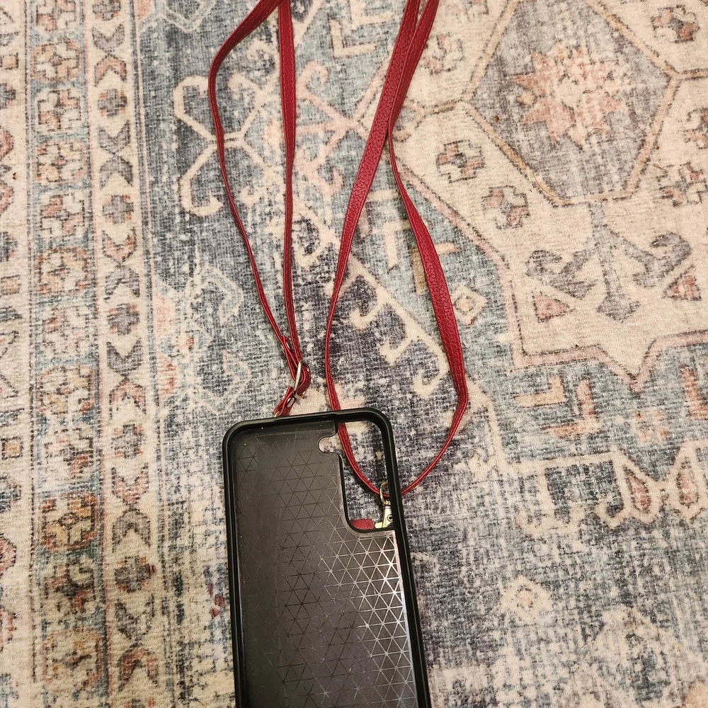 Red Crossbody Phone Case with Strap